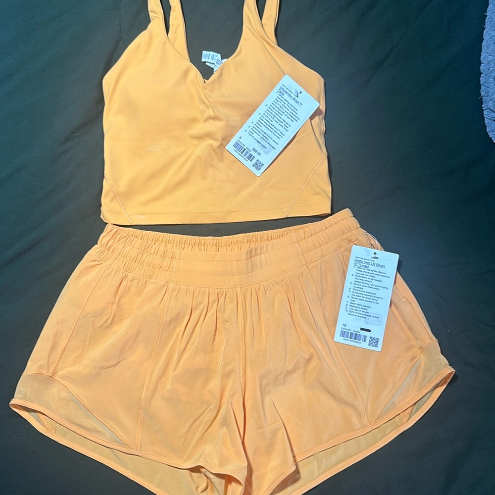 Peach lululemon co-ord